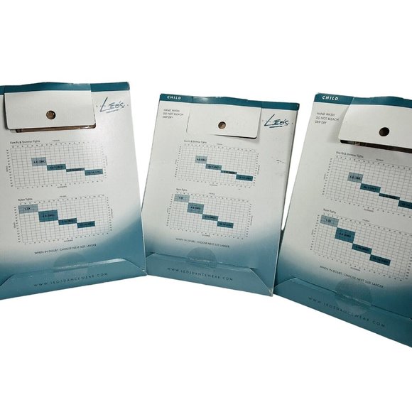 3 Pairs Girl's Tights Leo's Dancewear Brand Size 12-14 Light Toast LY7000G - Picture 5 of 9